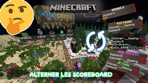comment afficher le scoreboard minecraft.